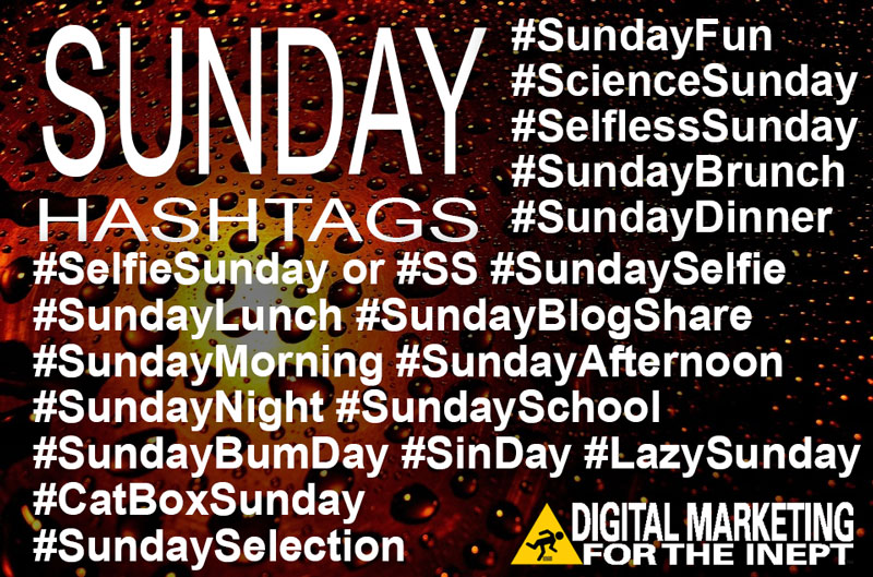 Sunday Hashtags