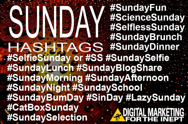 Sunday hashtags